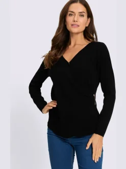 Pull en tricot fin boucle décorative