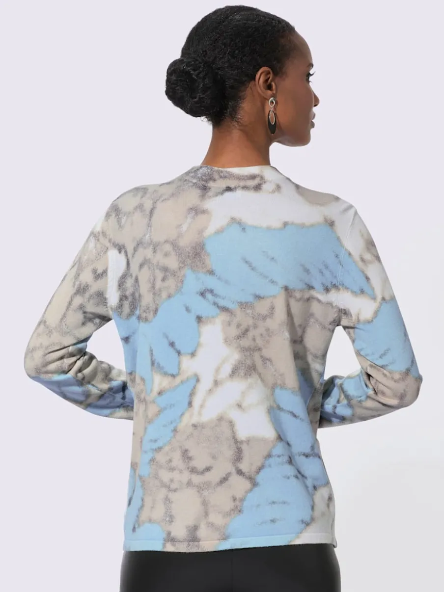 Pull en tricot fin à col corolle et manches longues