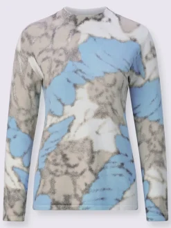 Pull en tricot fin à col corolle et manches longues