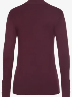 Pull en tricot fin col Mao avec manches longues étroites