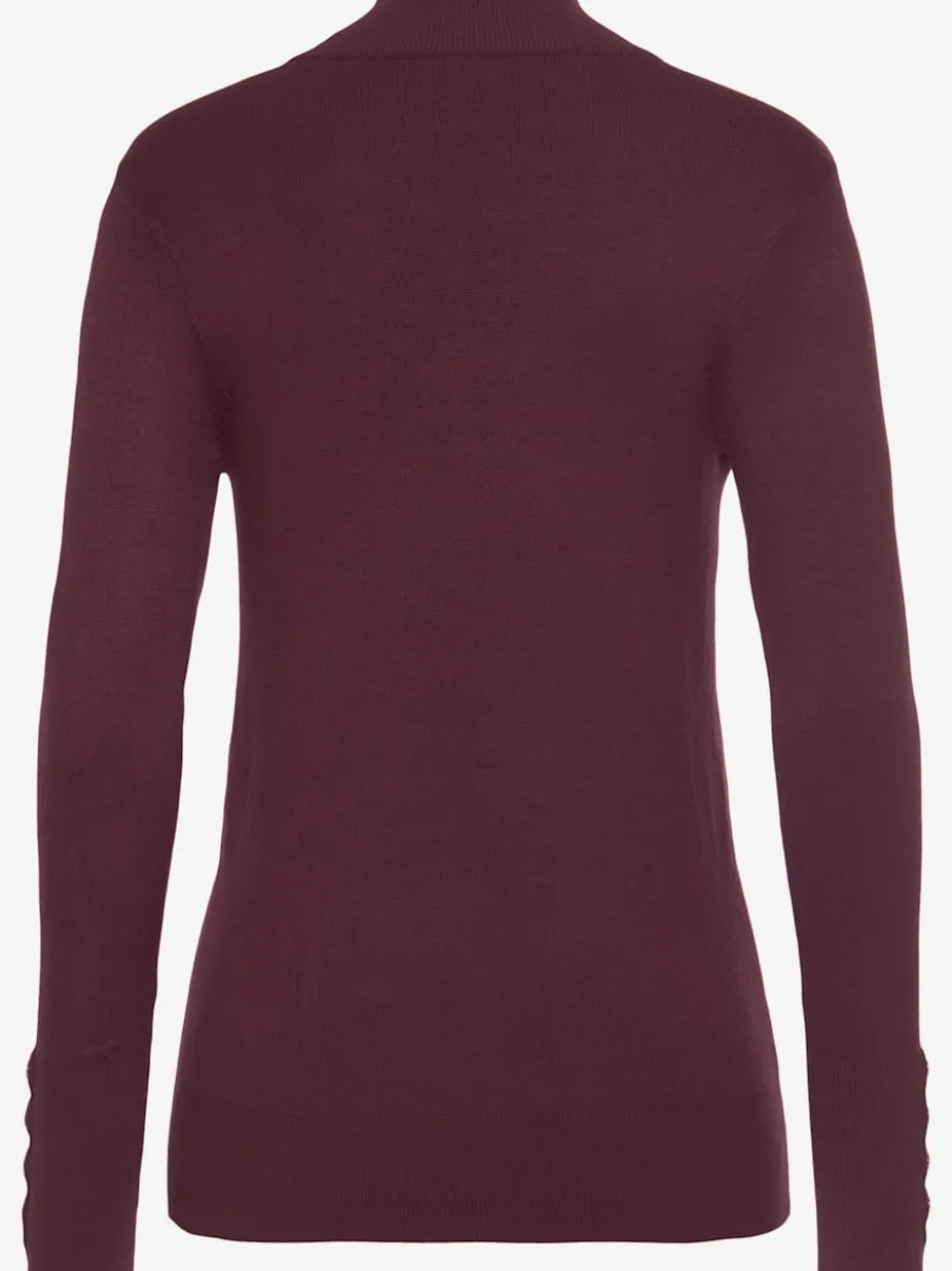 Pull en tricot fin col Mao avec manches longues étroites