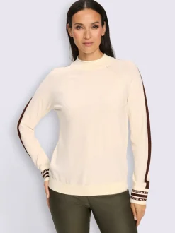 Pull en tricot fin détails contrastés