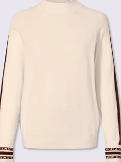 Pull en tricot fin détails contrastés