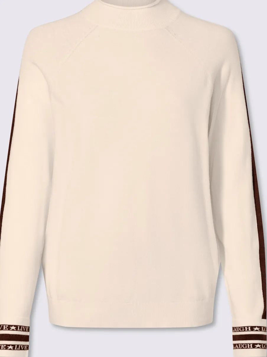 Pull en tricot fin détails contrastés