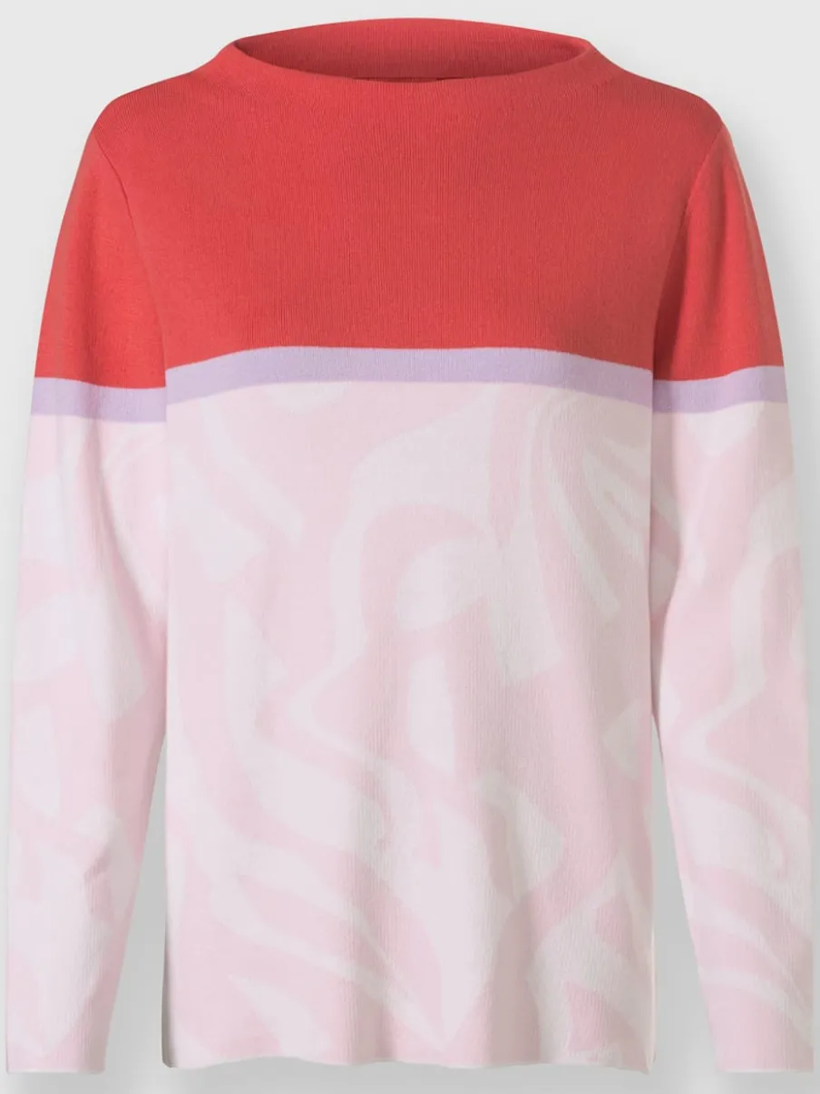 Pull en tricot fin à joli motif jacquard
