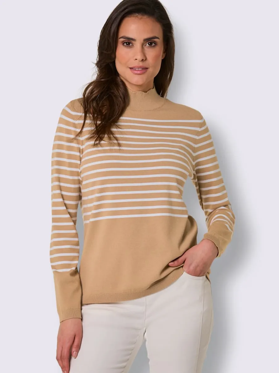 Pull en tricot fin mélange de lyocell et de viscose de qualité