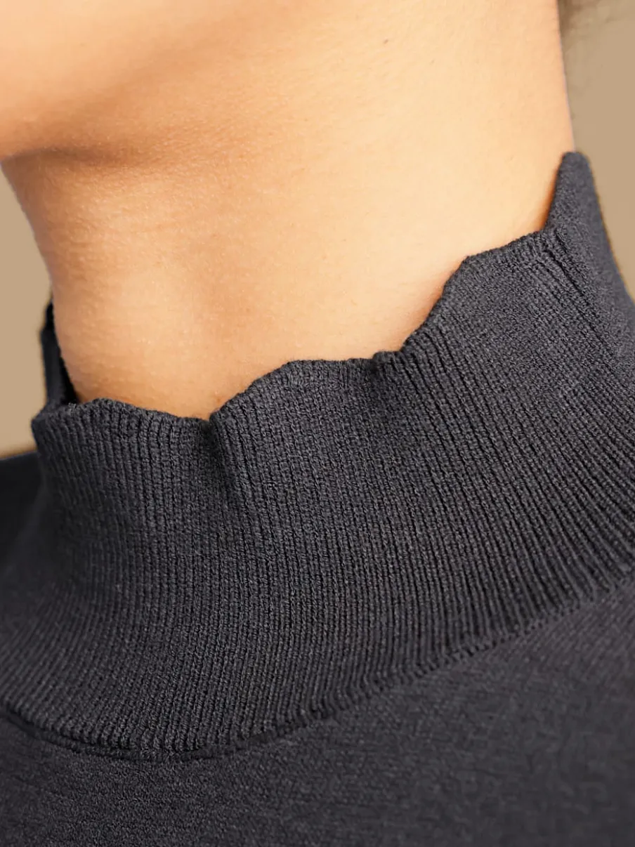 Pull en tricot fin mélange de lyocell et de viscose de qualité