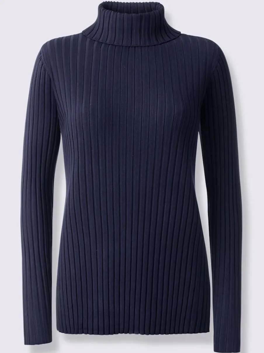Pull en tricot fin tricot côtelé moderne