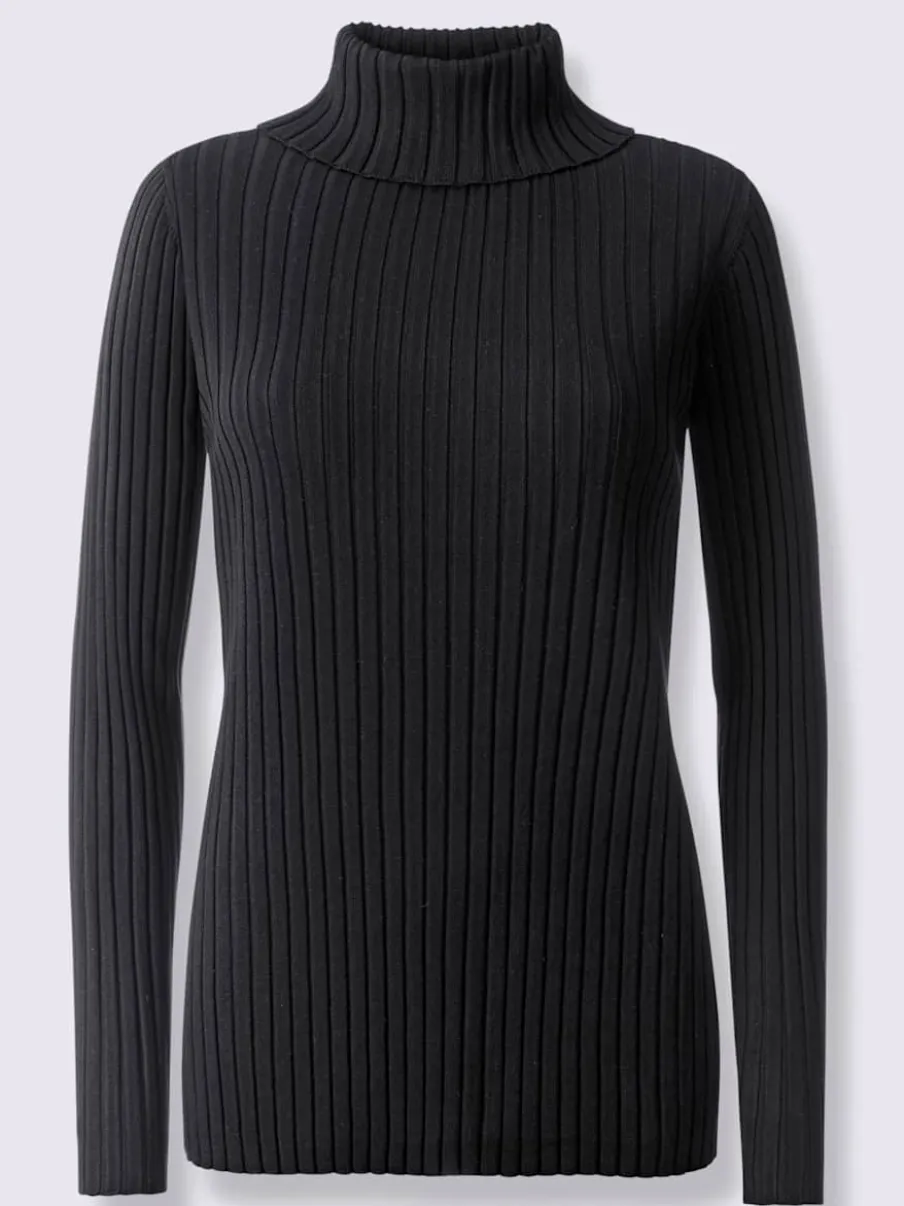 Pull en tricot fin tricot côtelé moderne