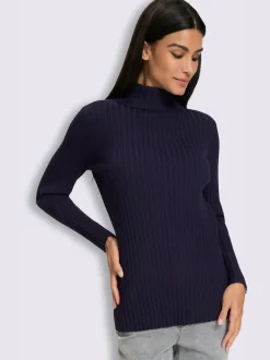 Pull en tricot fin tricot côtelé moderne