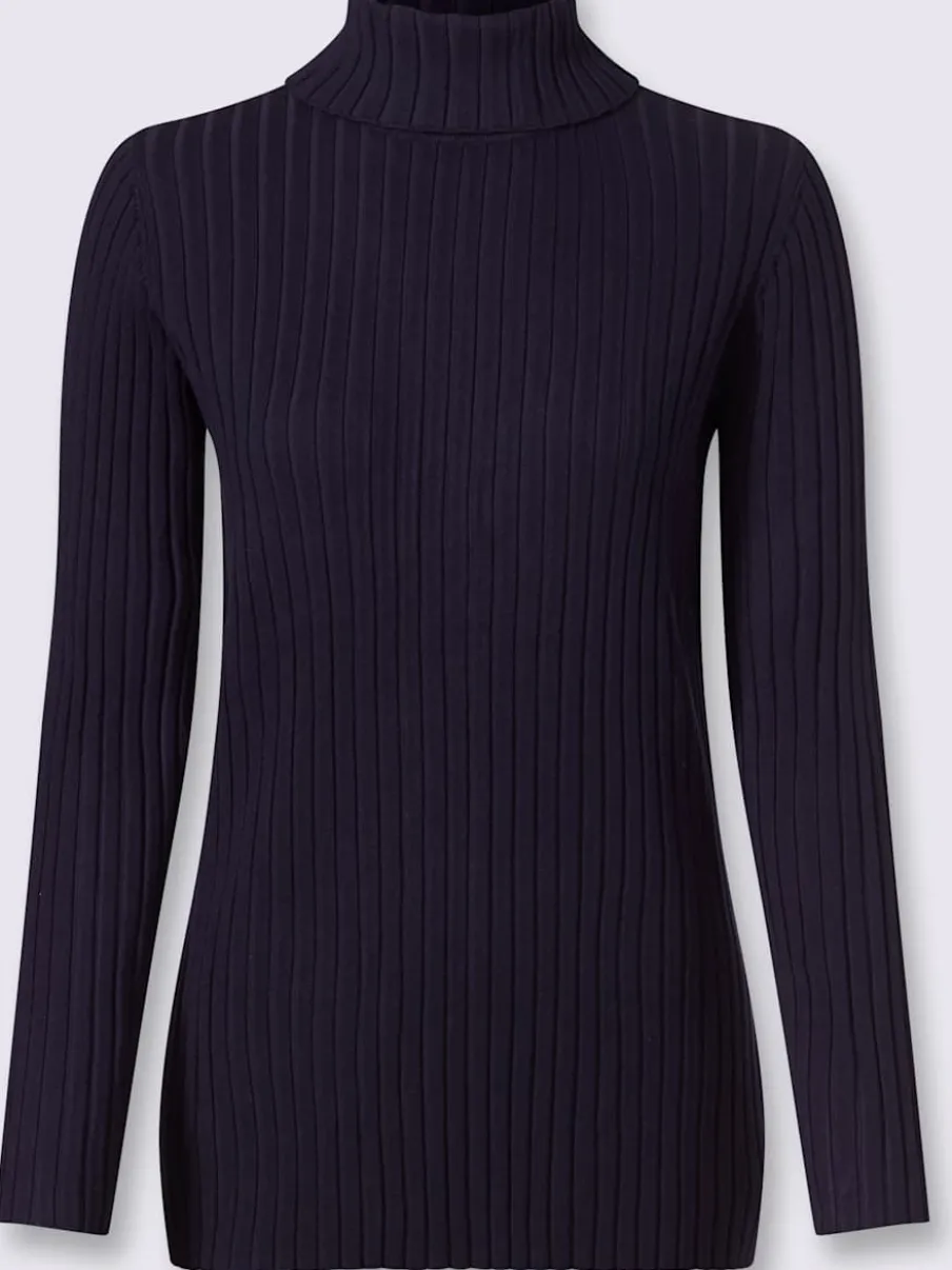 Pull en tricot fin tricot côtelé moderne