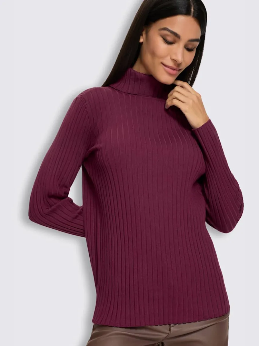 Pull en tricot fin tricot côtelé moderne