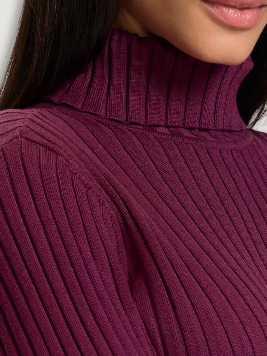 Pull en tricot fin tricot côtelé moderne