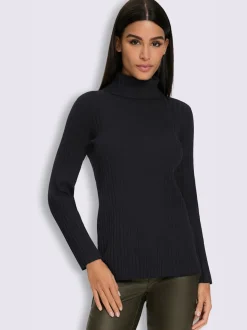 Pull en tricot fin tricot côtelé moderne
