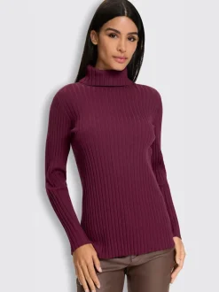Pull en tricot fin tricot côtelé moderne
