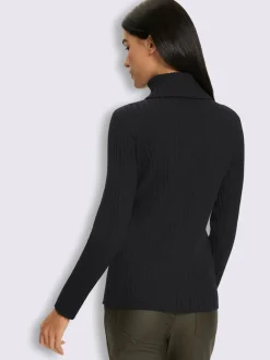 Pull en tricot fin tricot côtelé moderne