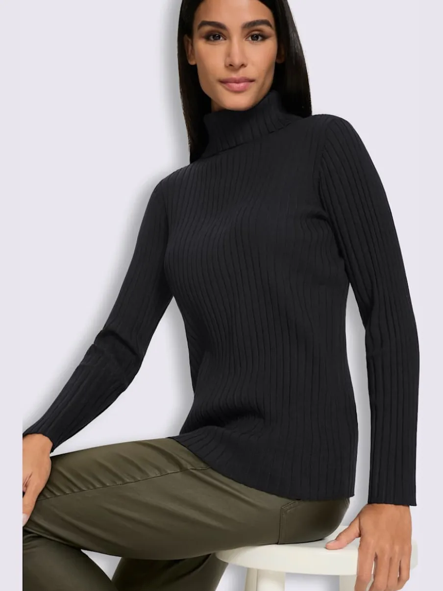 Pull en tricot fin tricot côtelé moderne