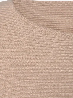 Pull en tricot large à encolure bateau avec bord-côte aux manches