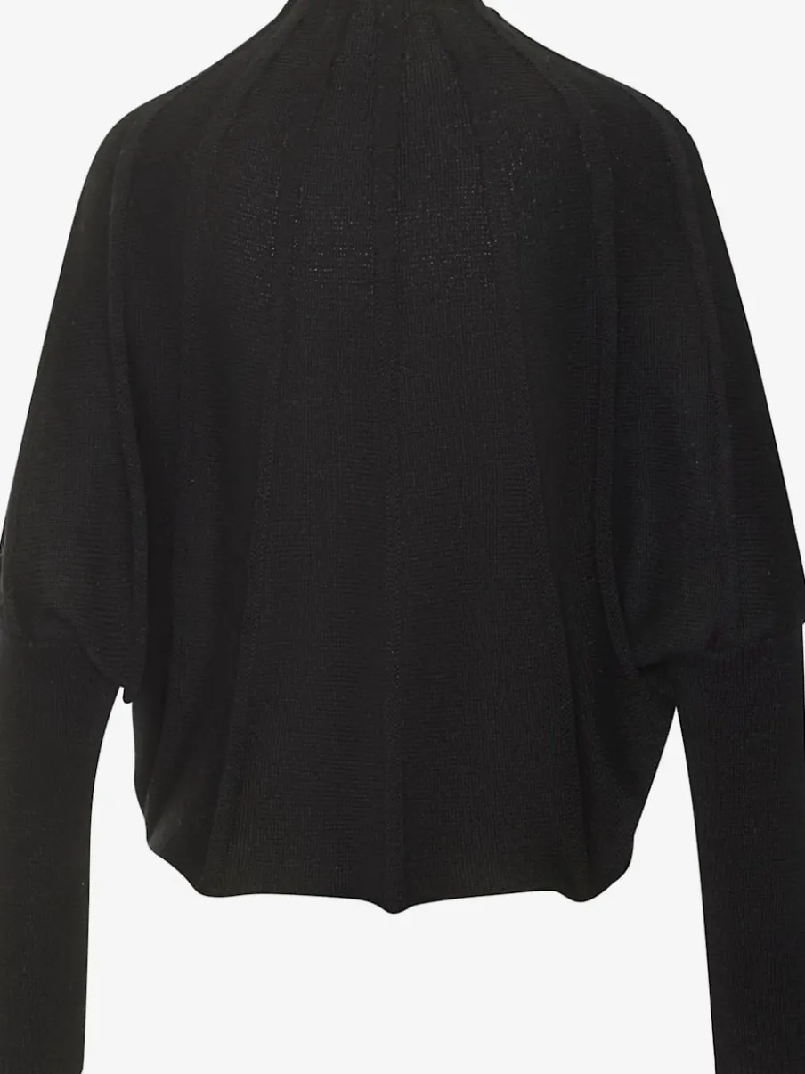 Pull en tricot à manches chauve-souris motifs tricotés doux
