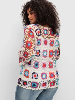 Pull en tricot manches trompette