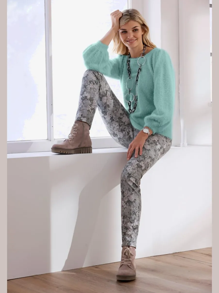Pull en tricot moelleux à encolure ronde et manches larges