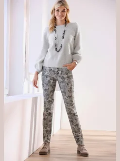 Pull en tricot moelleux à encolure ronde et manches larges