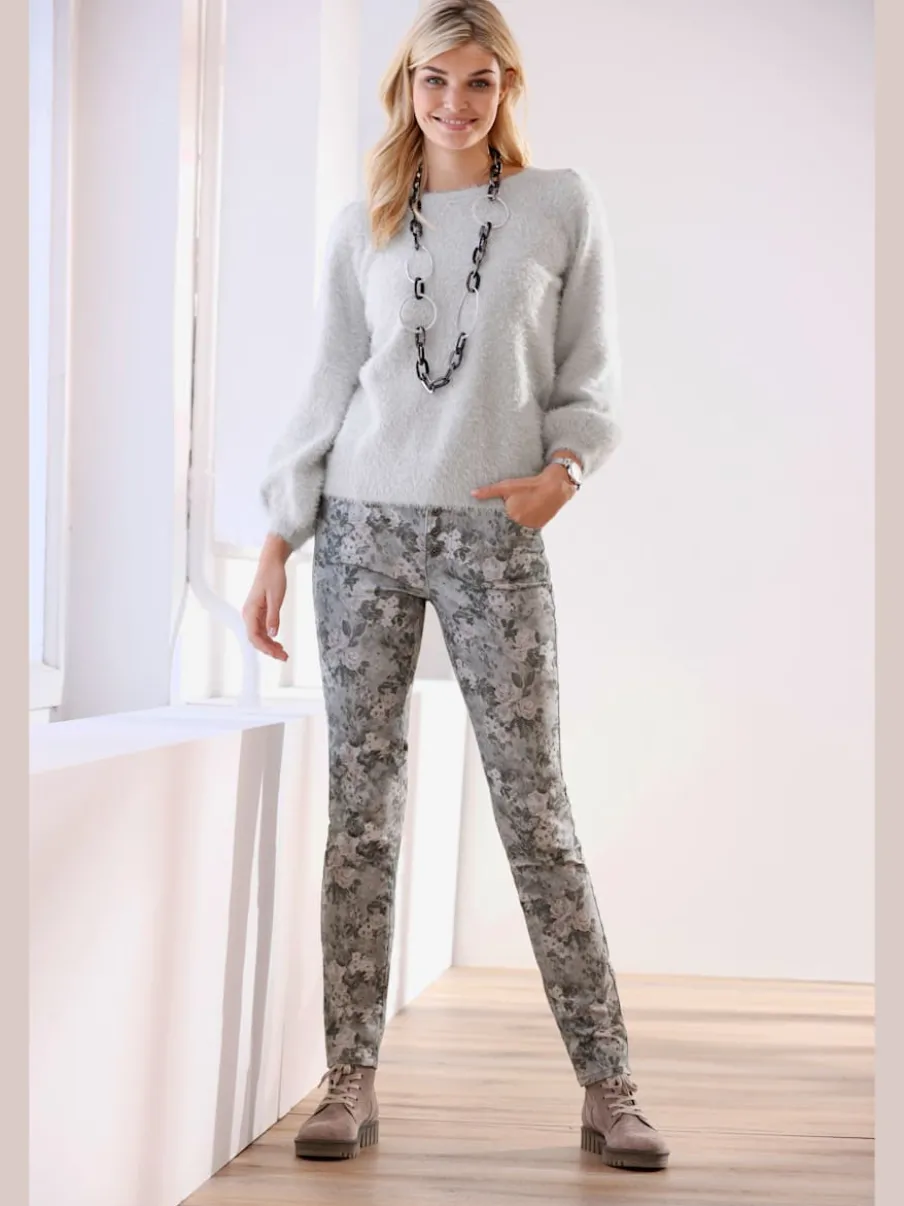 Pull en tricot moelleux à encolure ronde et manches larges