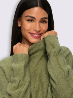 Pull en tricot motif torsadé mode