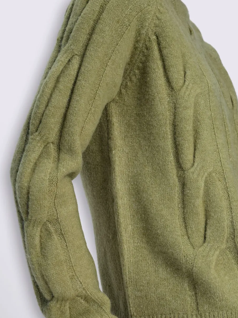 Pull en tricot motif torsadé mode