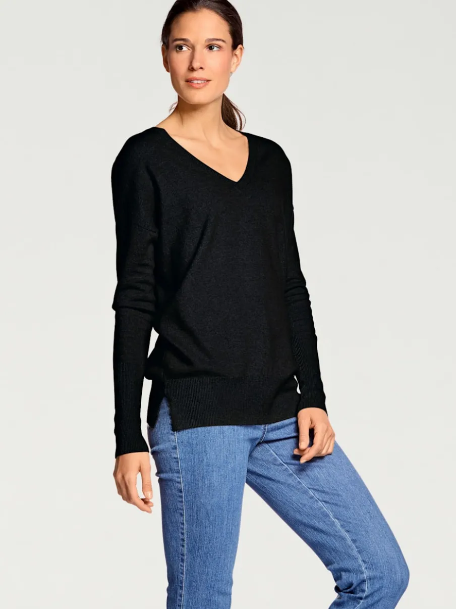 Pull en V en cachemire doux à porter avec simplicité