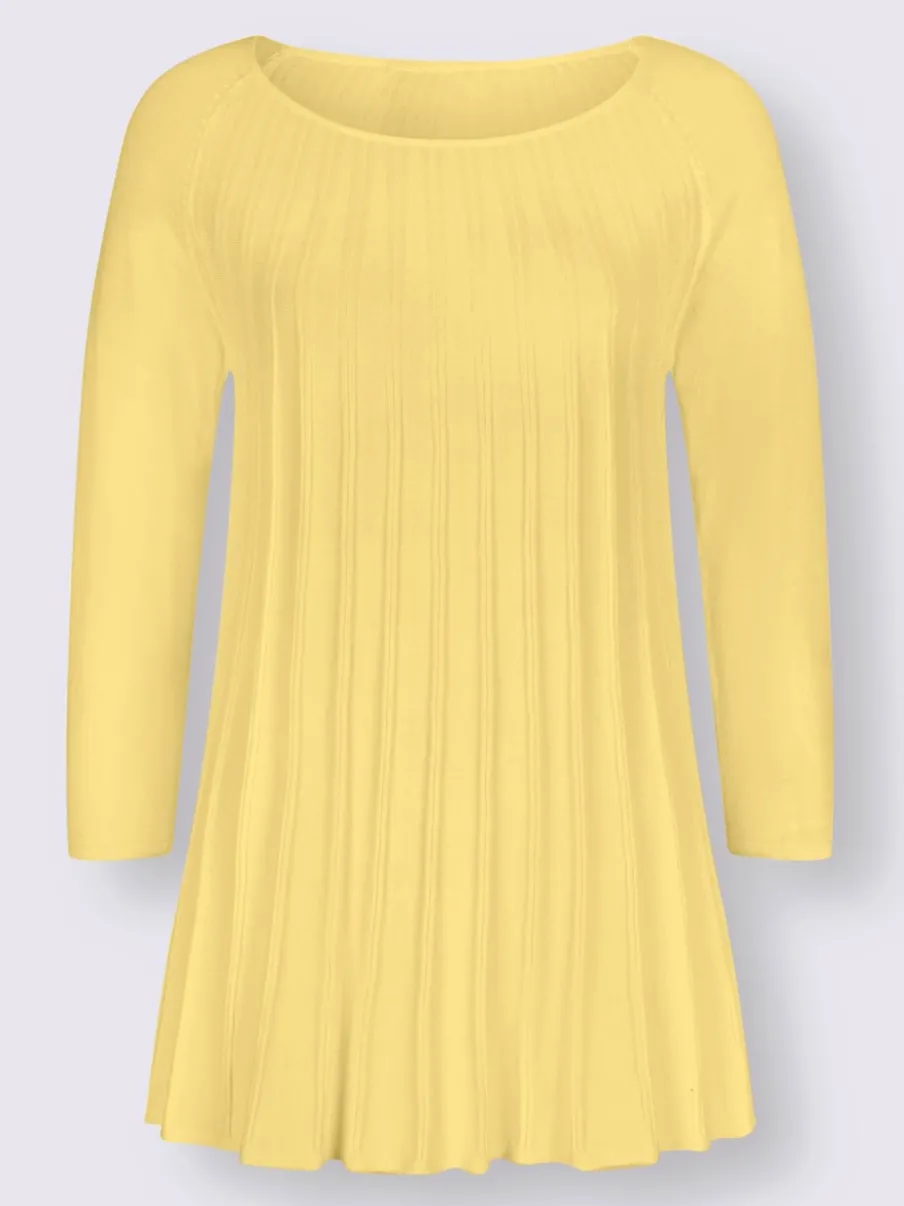 Pull fluide en viscose avec col rond et manchesraglan