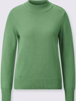 Pull féminin col tortue manches longues finitions côtelées