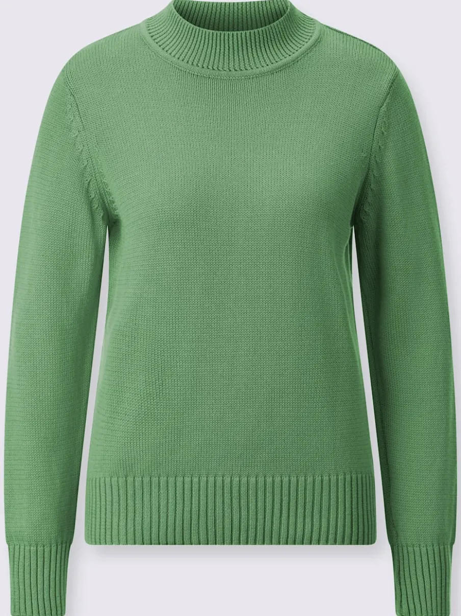 Pull féminin col tortue manches longues finitions côtelées