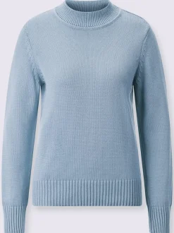 Pull féminin col tortue manches longues finitions côtelées