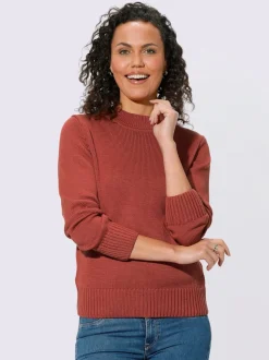 Pull féminin col tortue manches longues finitions côtelées