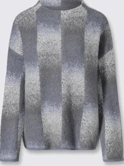 Pull jacquard dégradé de couleurs mode