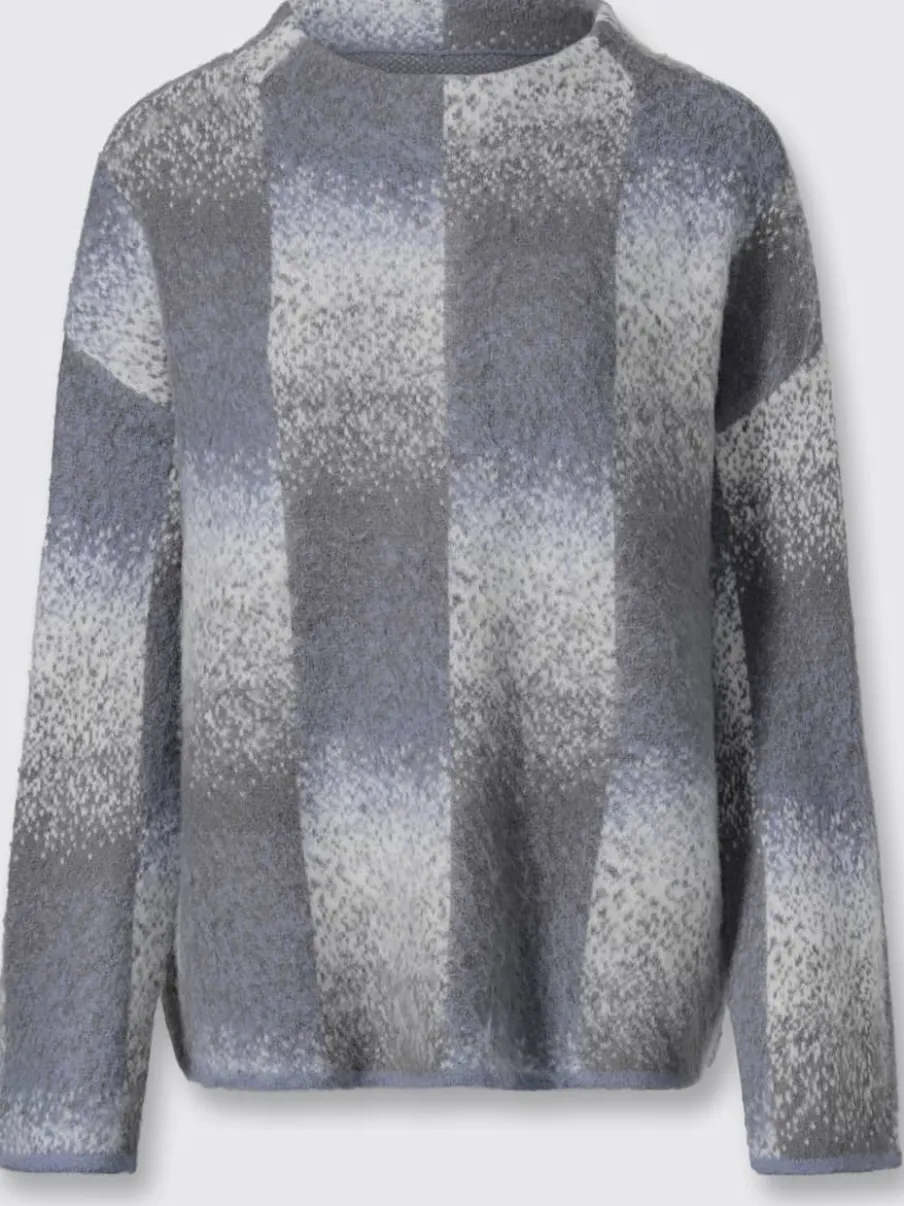 Pull jacquard dégradé de couleurs mode