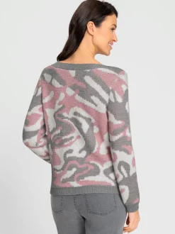 Pull jacquard doux et moelleux