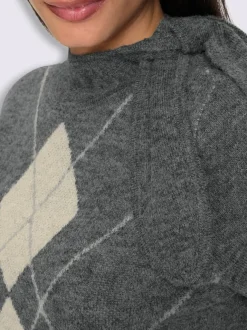 Pull jacquard joli col