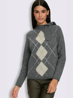 Pull jacquard joli col