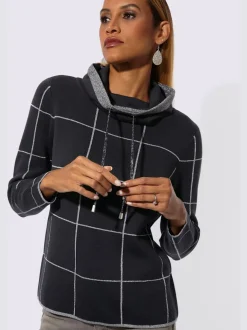 Pull jacquard mélange doux en coton