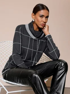 Pull jacquard mélange doux en coton