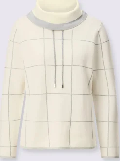 Pull jacquard mélange doux en coton