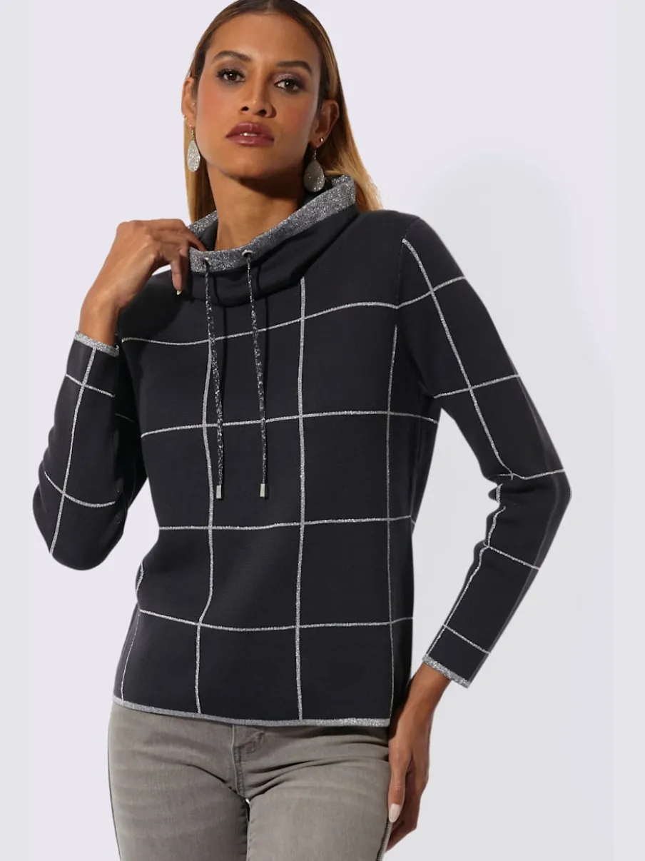 Pull jacquard mélange doux en coton