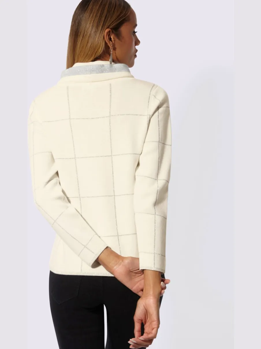 Pull jacquard mélange doux en coton