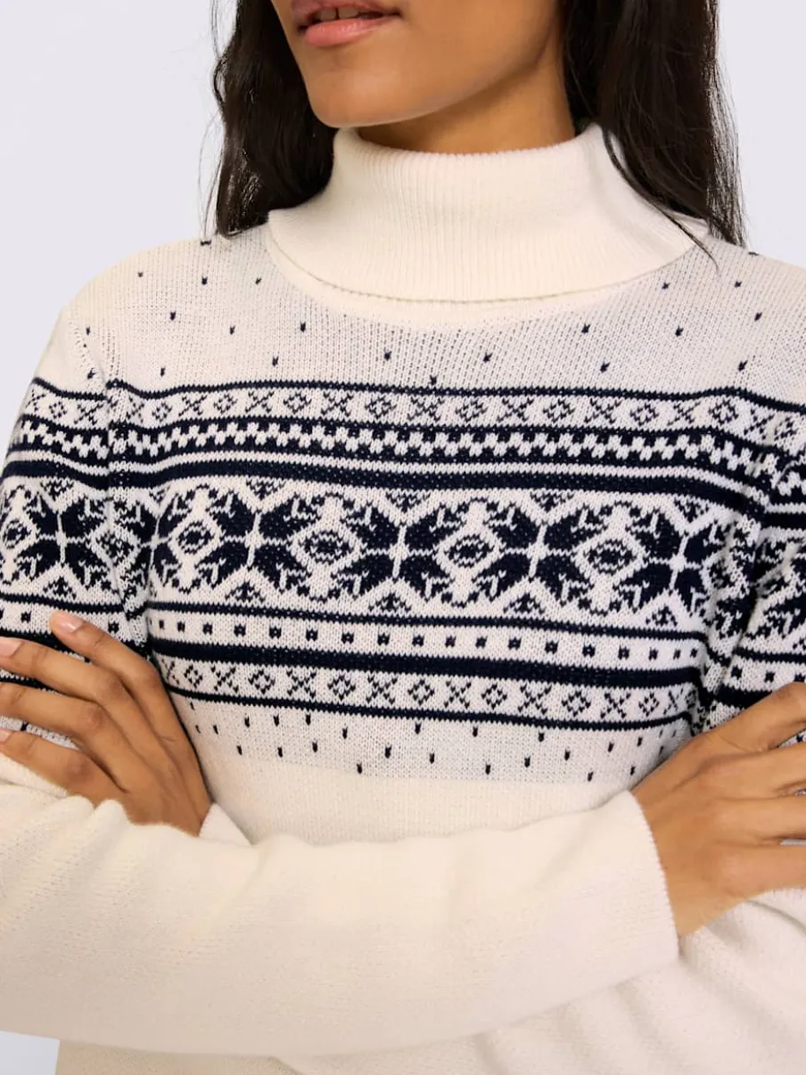 Pull jacquard superbe motif jacquard