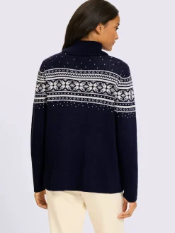 Pull jacquard superbe motif jacquard