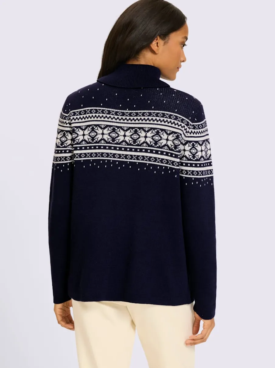 Pull jacquard superbe motif jacquard