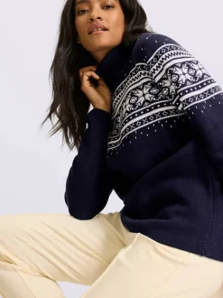 Pull jacquard superbe motif jacquard
