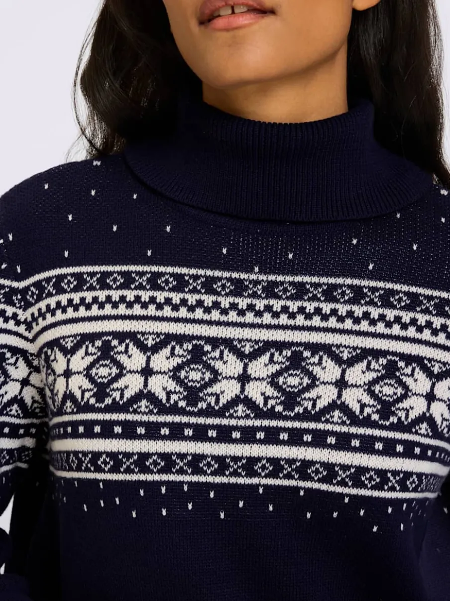 Pull jacquard superbe motif jacquard
